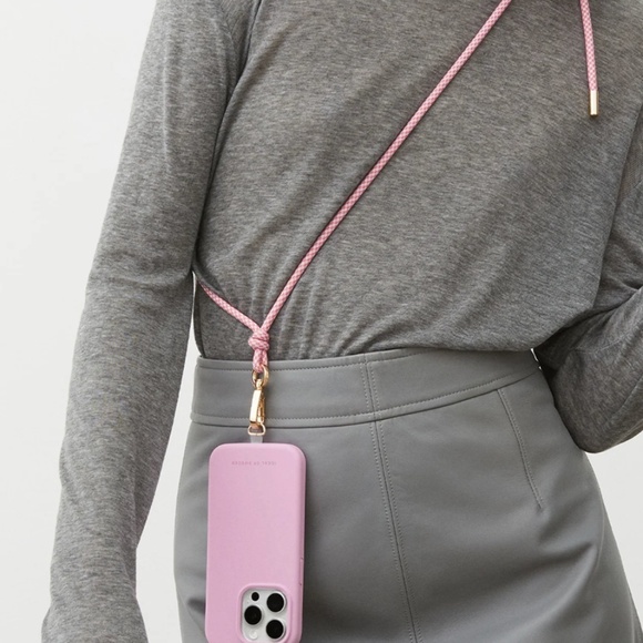 Ideal of Sweden Cord Phone Strap Multi Pink - Picture 1 of 5